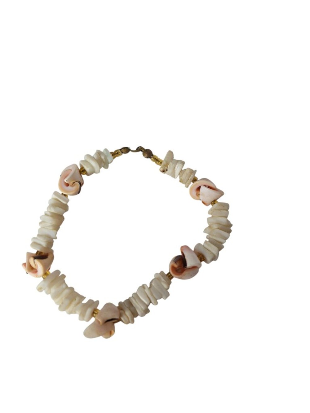 Vintage Shell Bracelet Conch Puka Chips